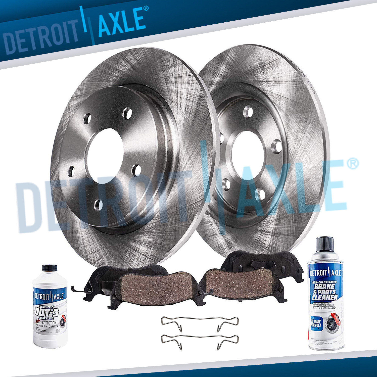 Rear Brake Rotors + Ceramic Pads Kit for 2005 2006 2007 2008 2009 2010 Saab 9-3