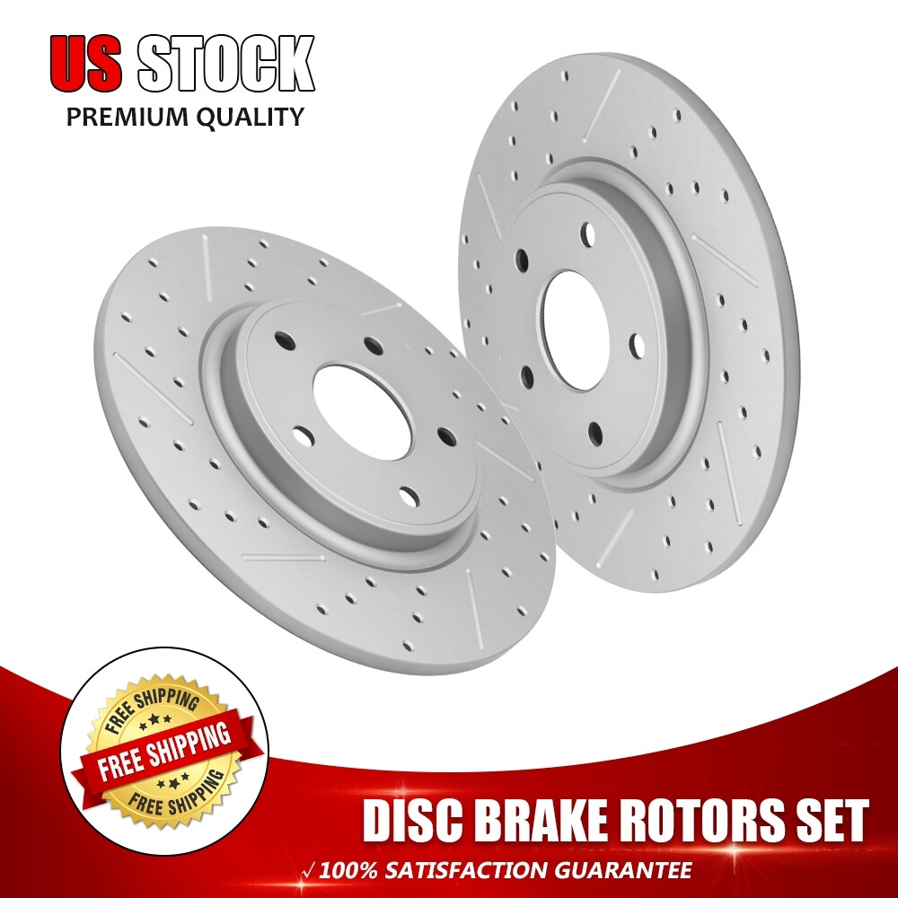 2pcs 328mm Rear Brake Rotors for 12-19 Dodge Journey Grand Caravan Town Country
