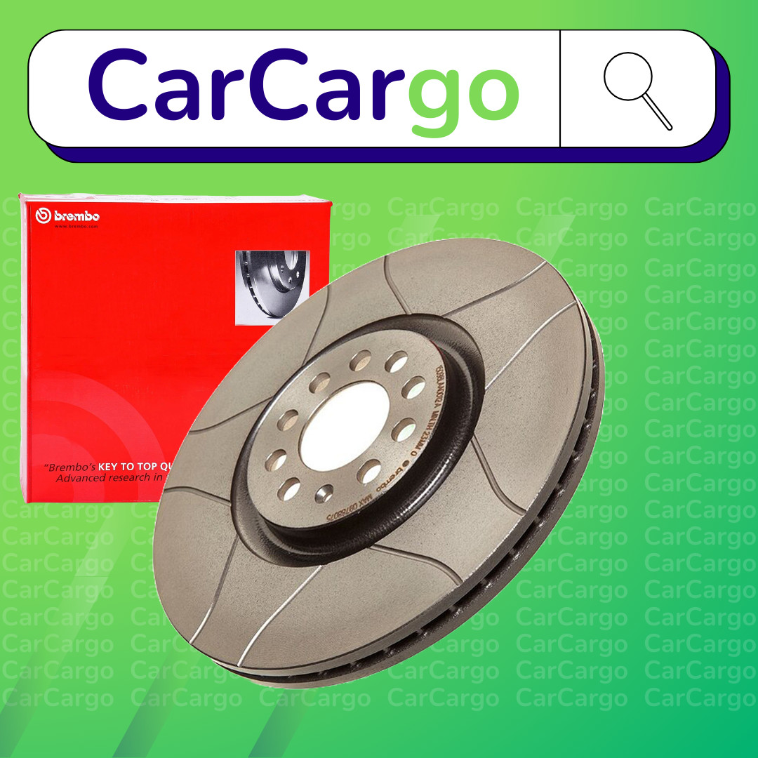 Brembo Solid Grooved Rear Brake Discs Pair Ford Sierra 2.9 4×4 1988-1993 63.5 mm