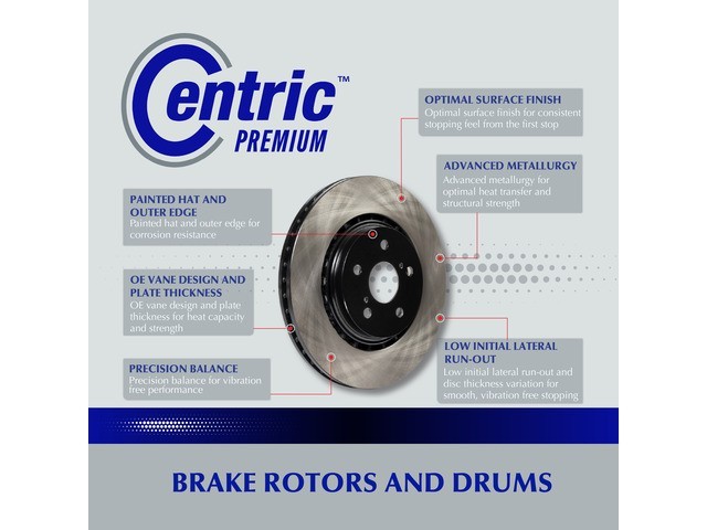 Centric Parts Disc Brake Rotor P N 120 63050
