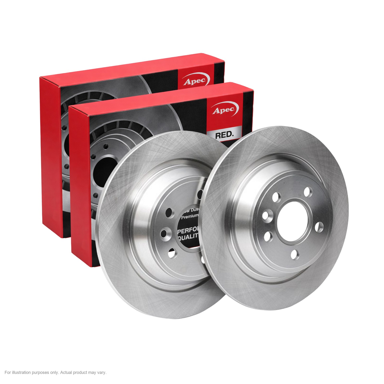 2x APEC Rear Brake Discs For FORD MONDEO IV Saloon (BA7) 92kW/125HP/1596cc