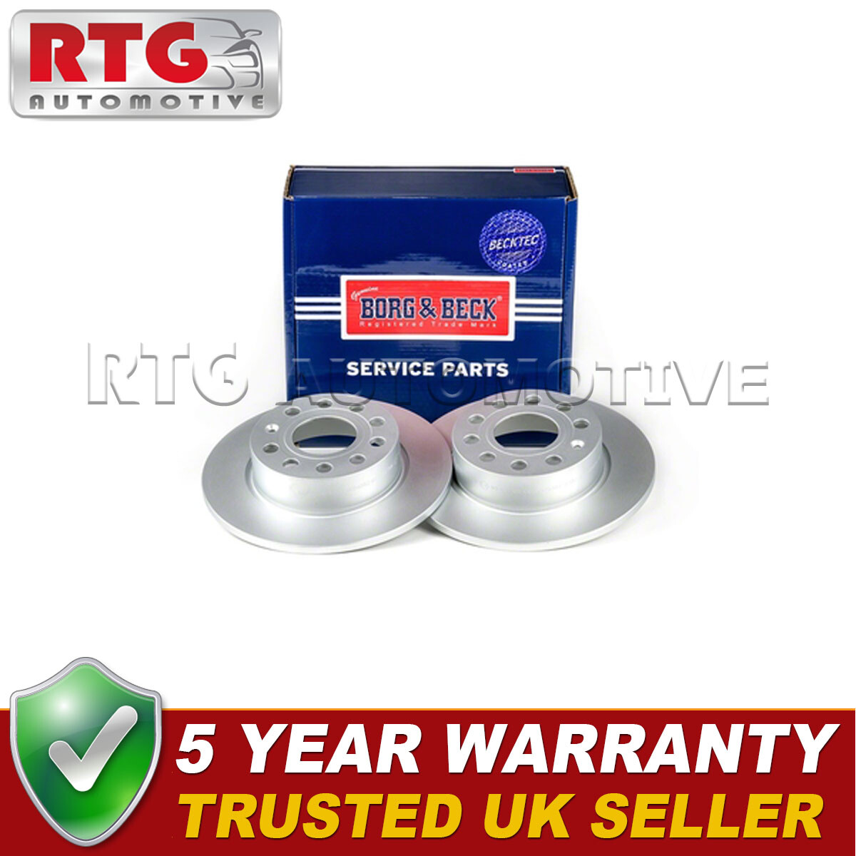 Rear 1x Brake Disc Fits VW Golf Scirocco Audi A3 Skoda Octavia Yeti Seat Leon