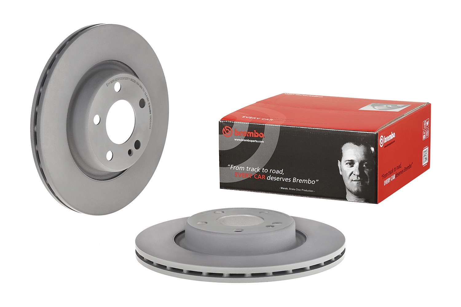 Brembo Rear PVT Co-Cast 300mm Disc Brake Rotor for Benz W205 S205 C205 A205 W213
