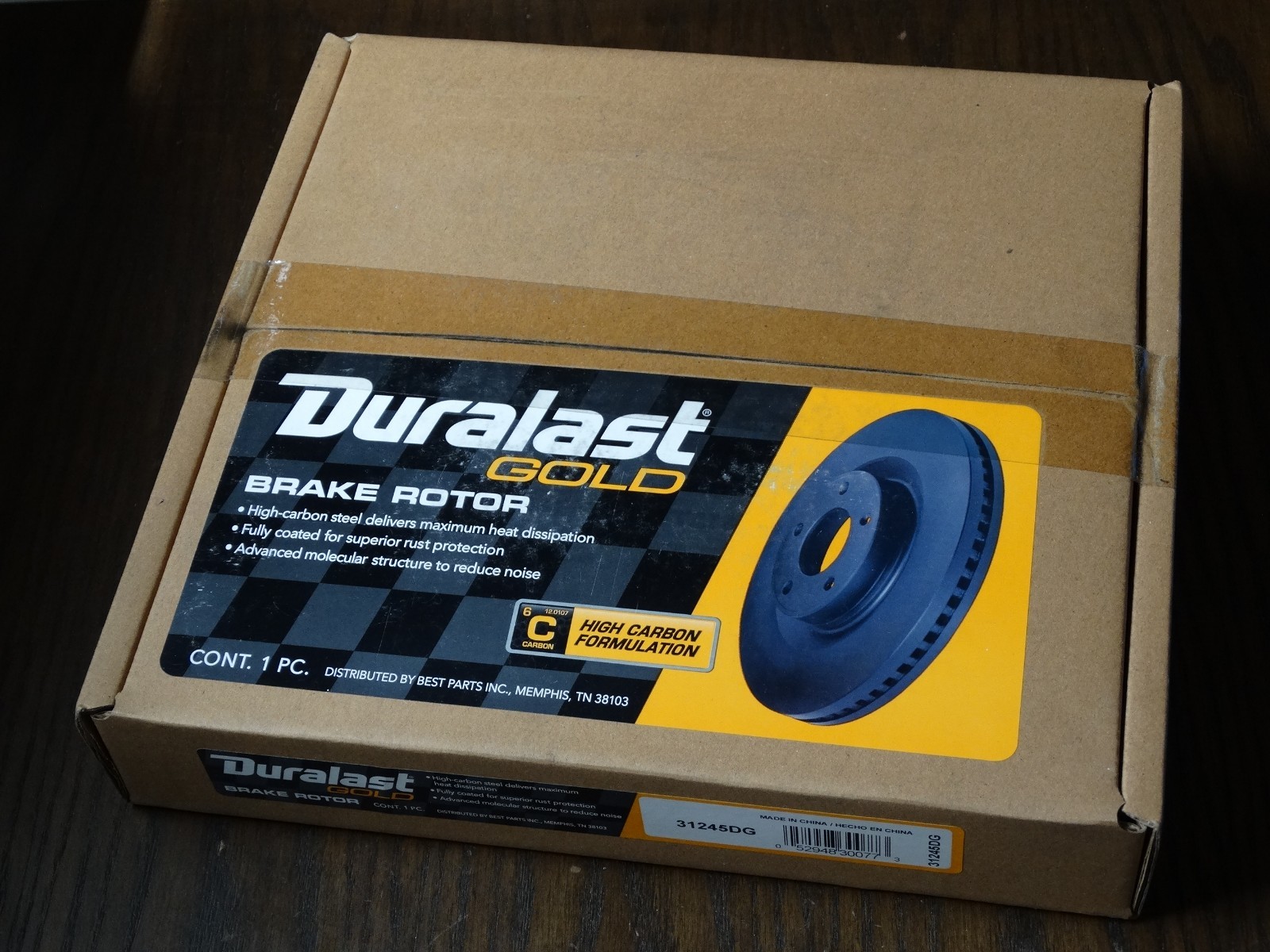 Duralast GOLD Brake REAR ROTOR 31245DG, for Acura, Honda …. – New in Box
