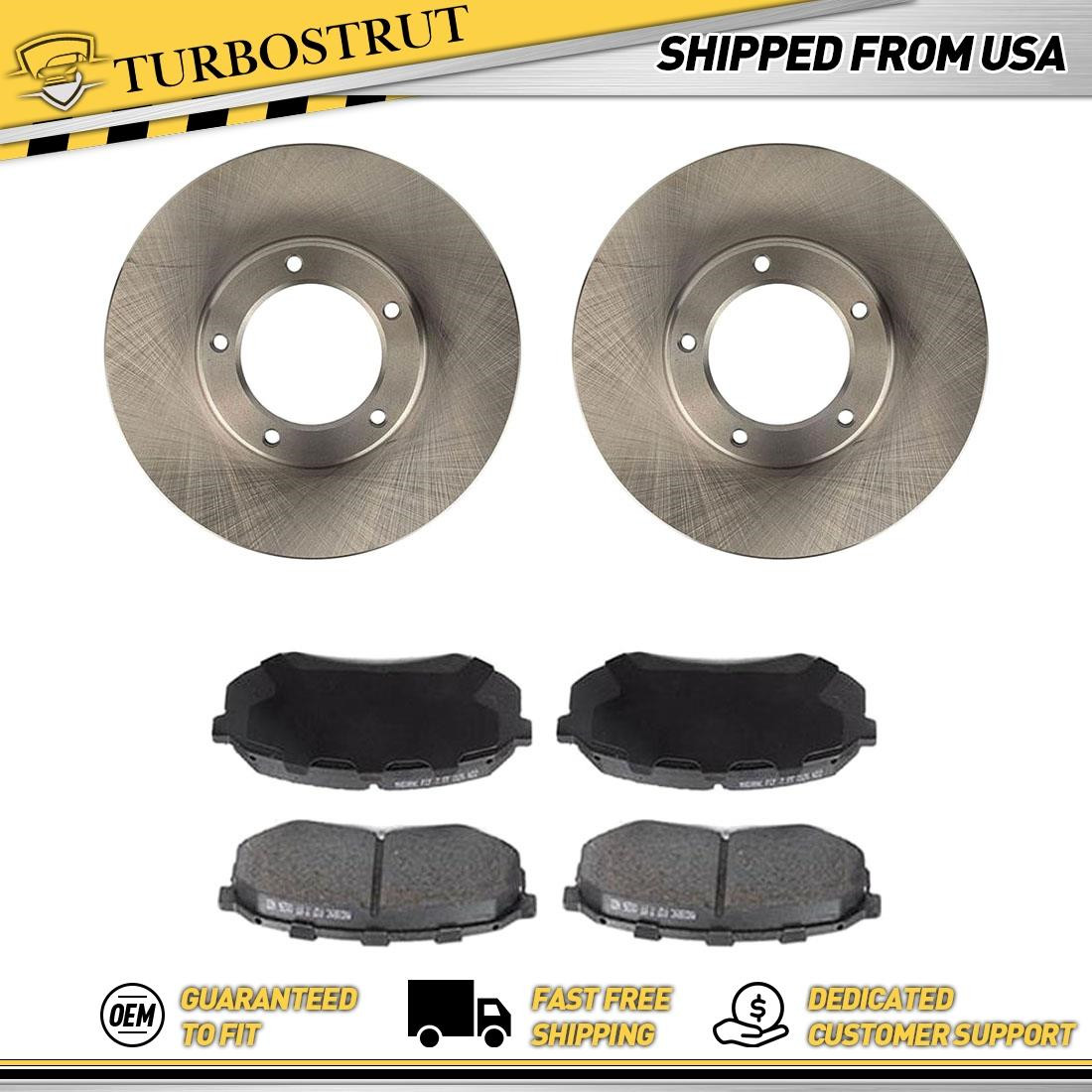 Front OE Brake Rotors Brake Pad For 1989-1995 Toyota Pickup Lifetime Warranty