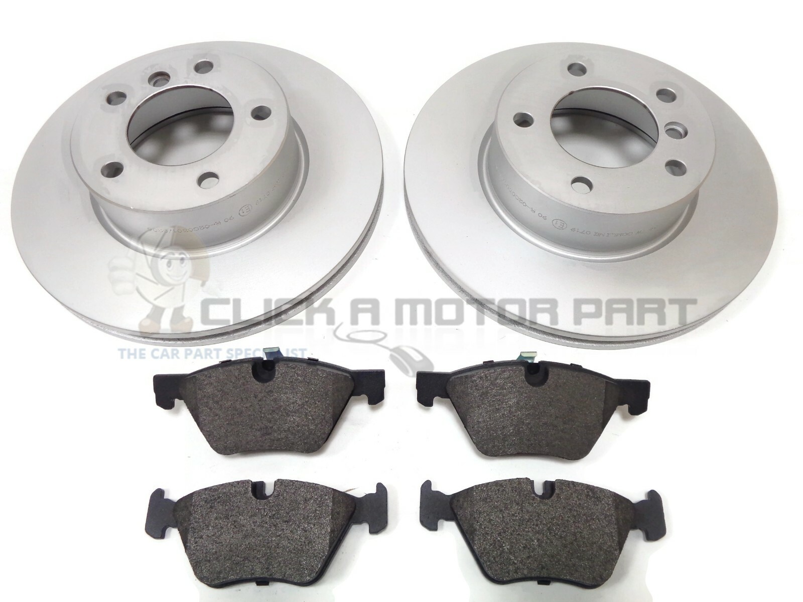 BMW E90 320i 150BHP SALOON 05-10 FRONT 2 BRAKE DISCS & PADS CHECK SIZE CHOICE