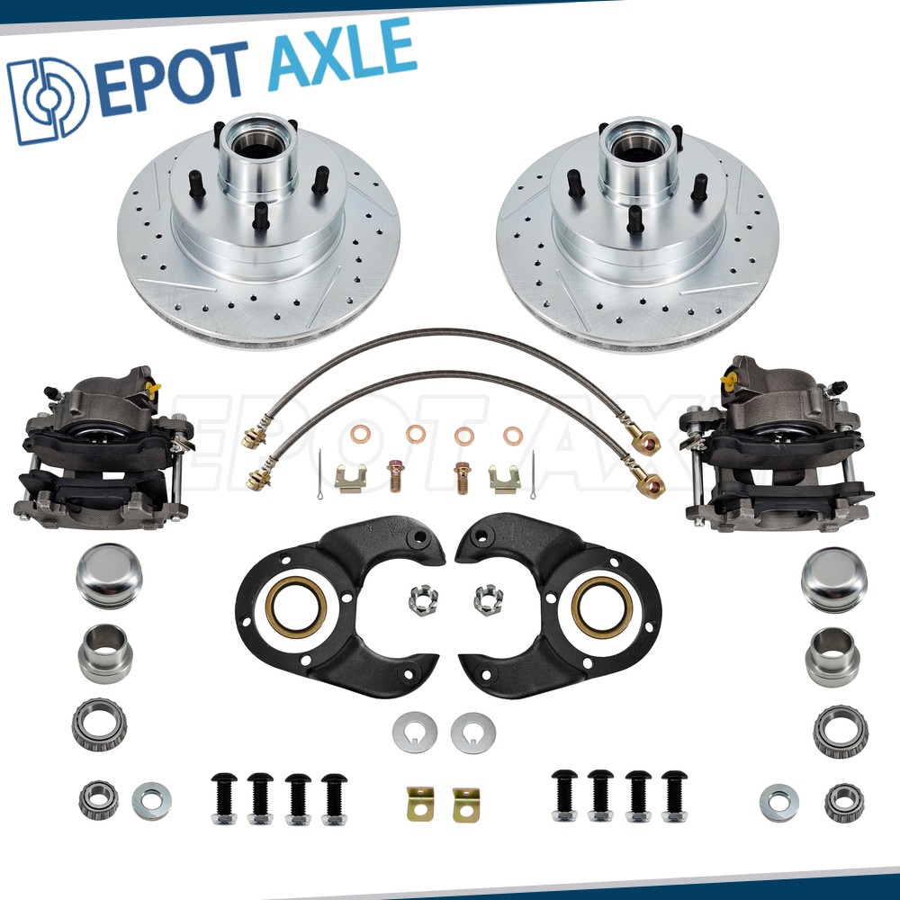 Disc Brake Kit 5 on 4-1/2 Caliper for Ford 1937 – 1948 Deluxe Spindle New