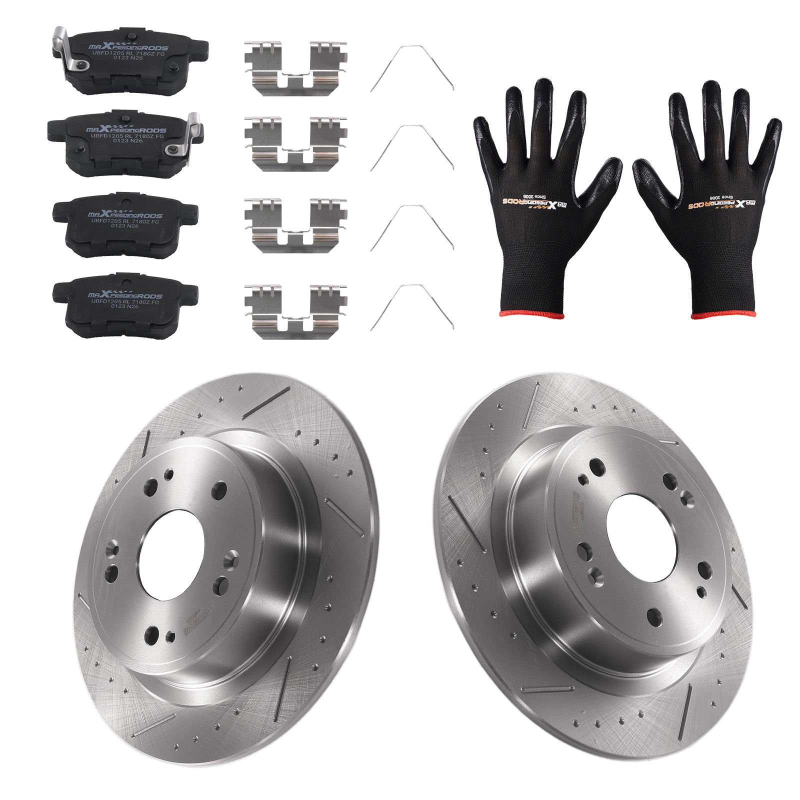 Rear Brake Rotors & Ceramic Pads Set for Acura TSX 2009 2010 2011-2014 S31479