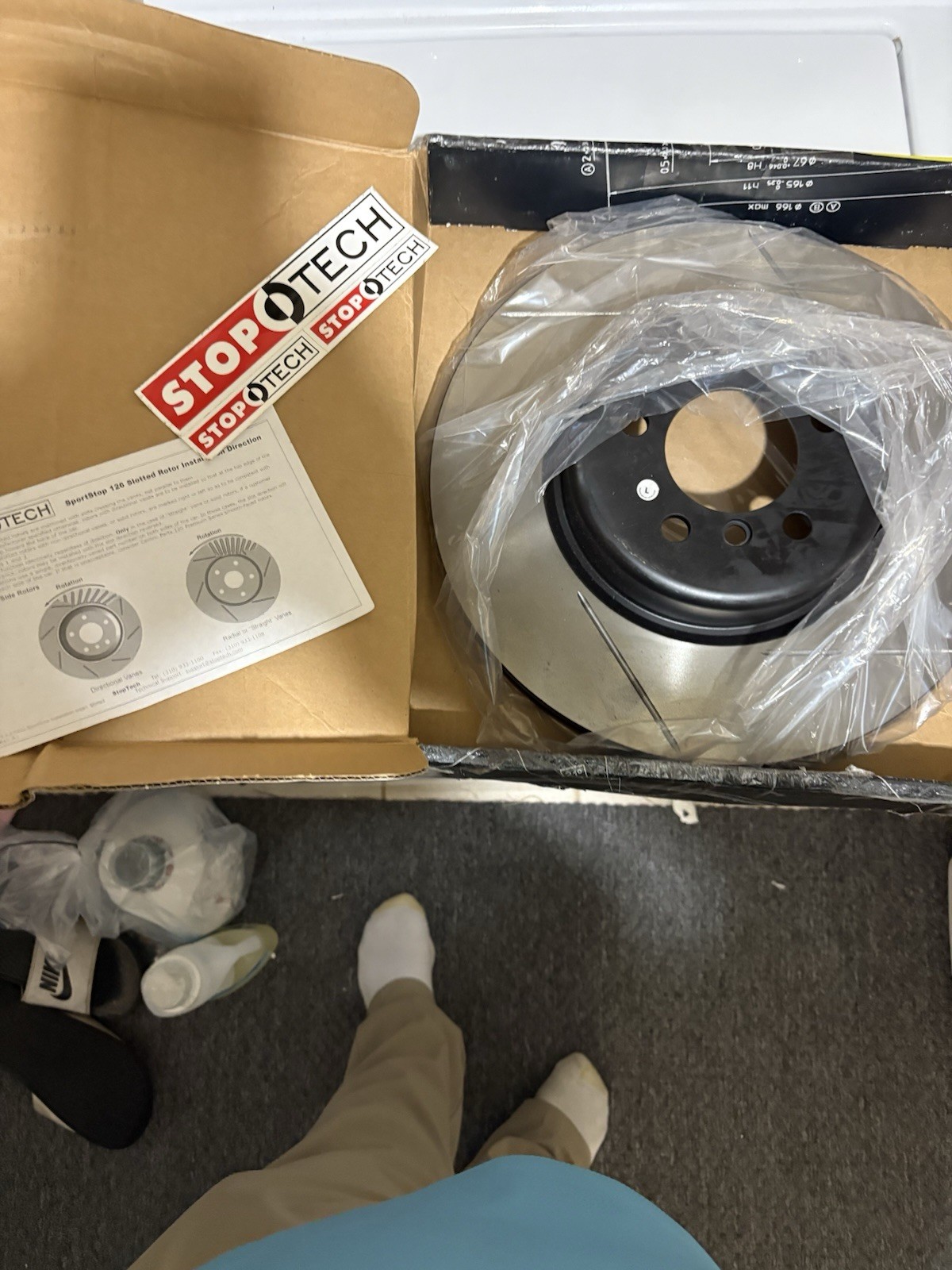 StopTech 126.34144SL Sport Slotted Front Left Brake Rotor Open Box New