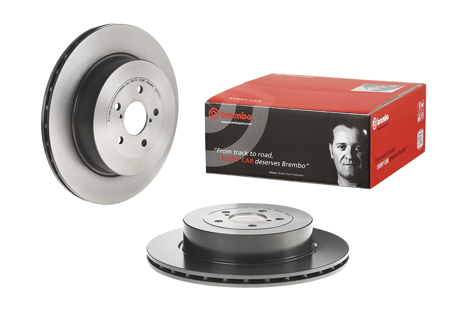 Brembo Rear Left or Right Vented Disc Brake Rotor For Subaru Impreza WRX STI ’04