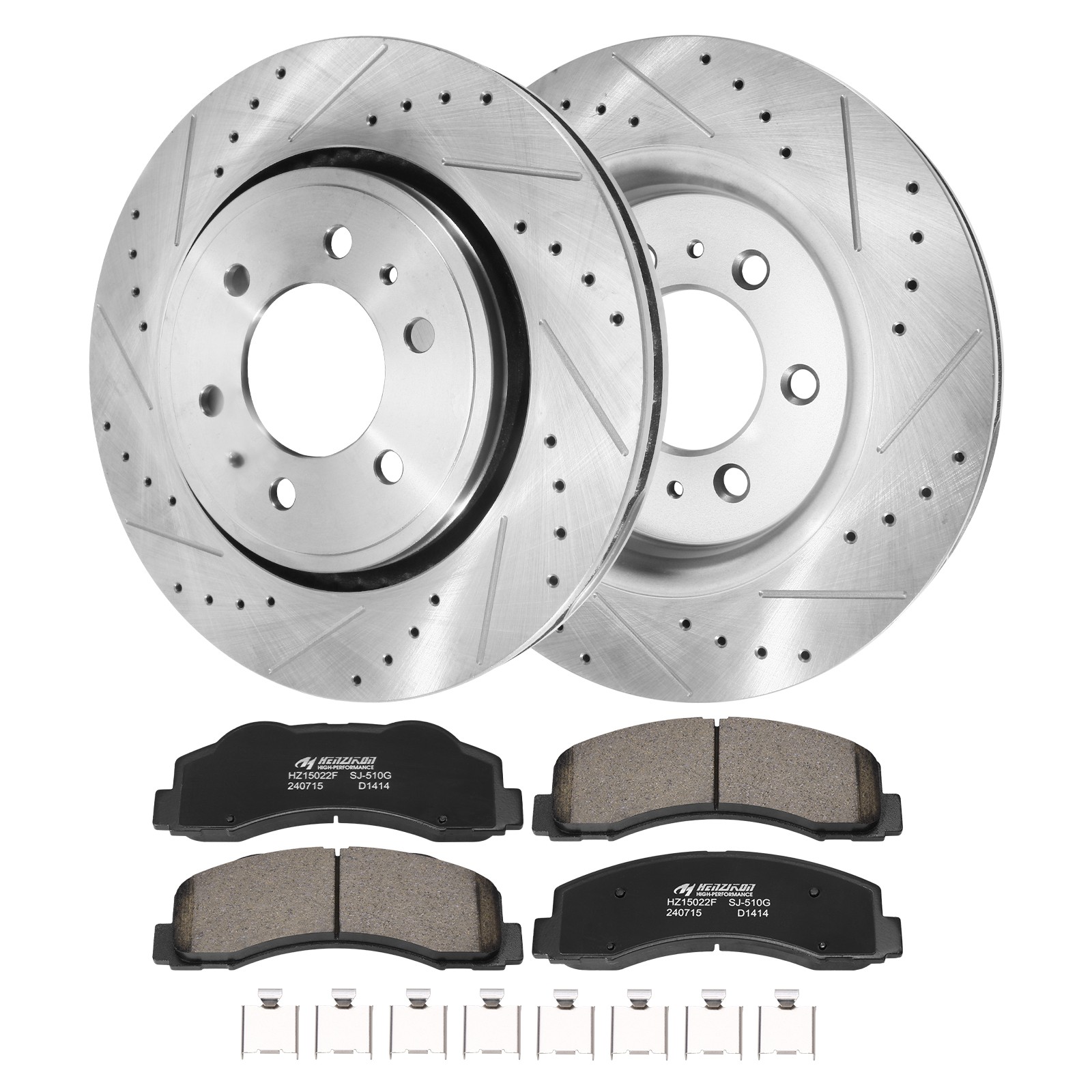 Front Drilled Rotors Brake Pads for Ford F-150 Expedition Lincoln Navigator