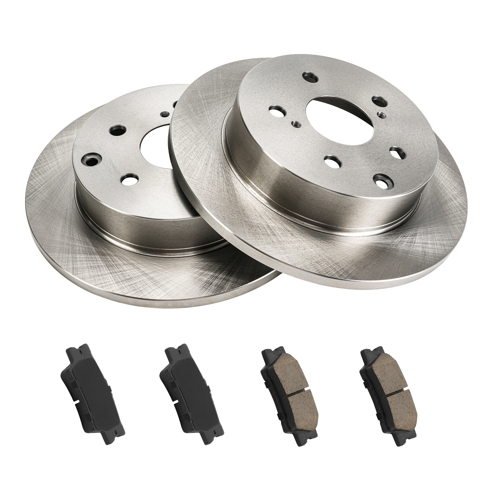31443 1212 Rear Disc Rotors + Brake Pads for Toyota RAV4 2006-2018