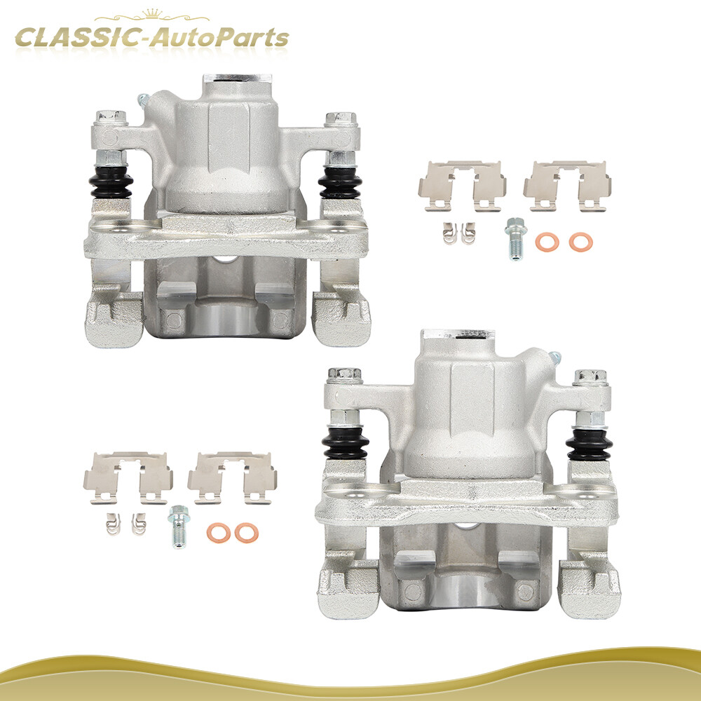 Rear Left Right Brake Calipers w/ Bracket Pair For 2007 2008 09 10 Toyota Camry