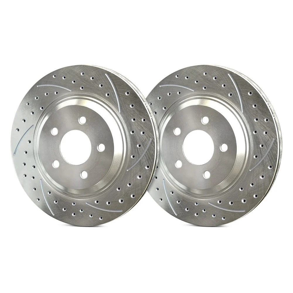 For Nissan Frontier 98-02 Brake Rotors Double Double Drilled & Slotted 1-Piece