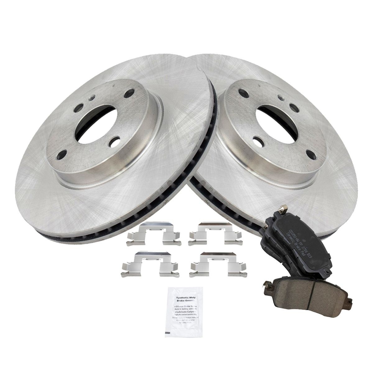 TRQ Front Posi Ceramic Disc Brake Pads & Rotors Kit for 16-16 Scion iA