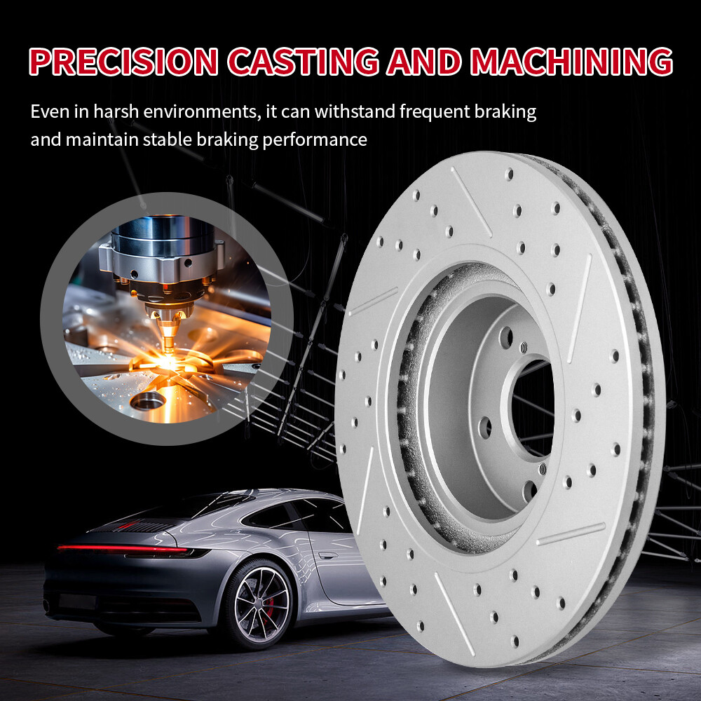 Front & Rear Drilled Slotted Brake Rotors for 2001-2006 Acura MDX Honda Pilot