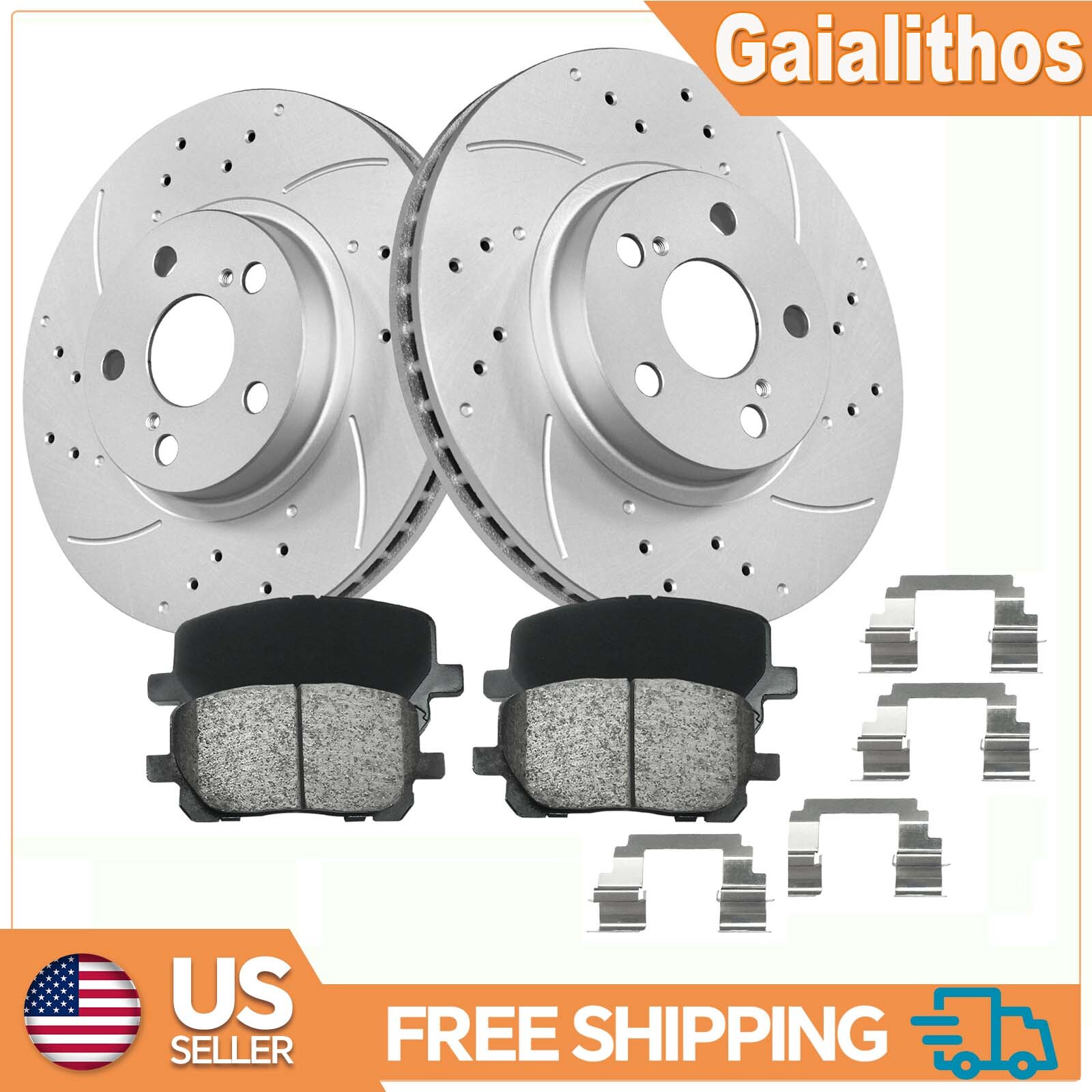 275mm Front Vented Brake Rotors Ceramic Brake Pads FOR PONTIAC VIBE 2003 – 2008