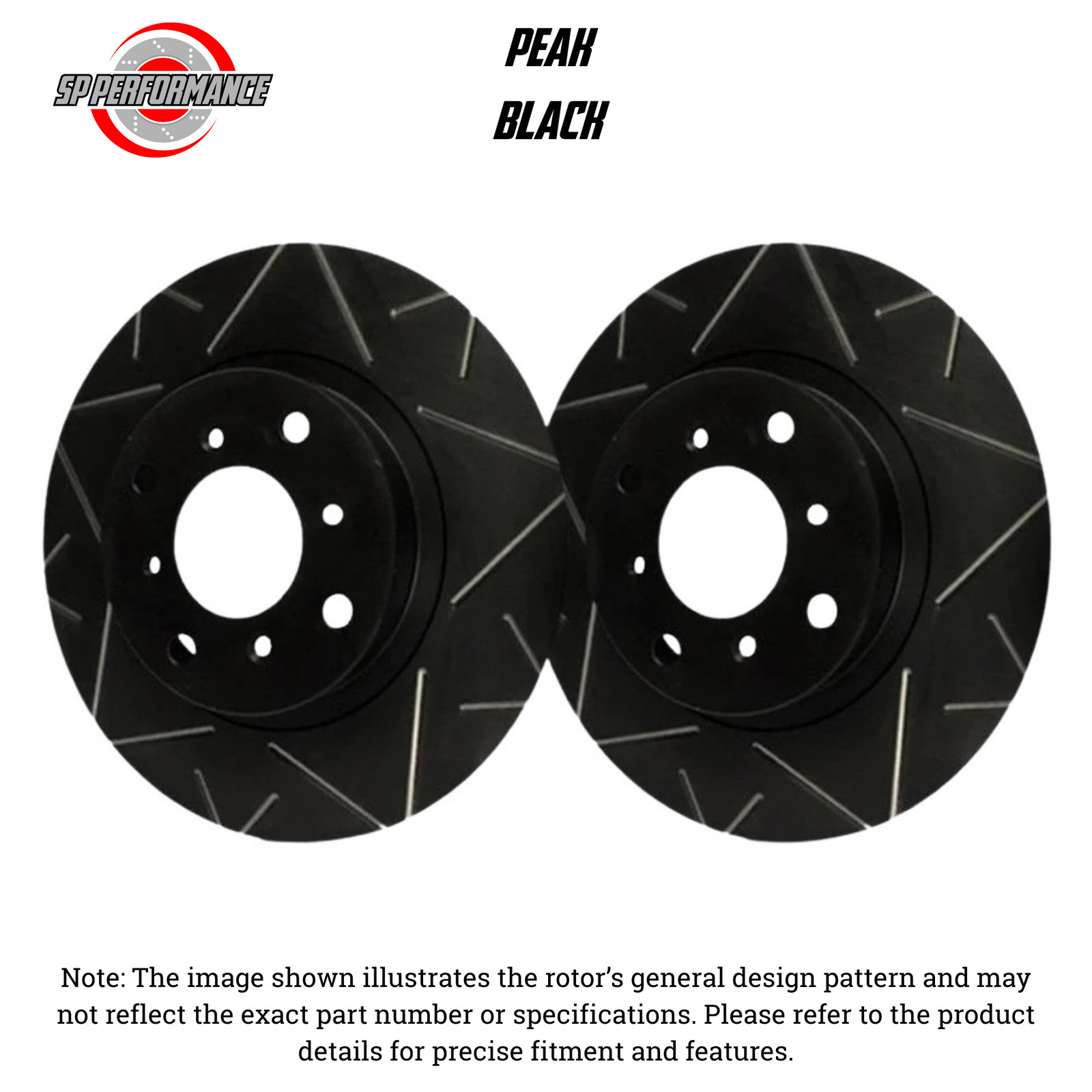 SP Performance V58039D-B Peak Black Zinc Front Rotors 22-25 Acura MDX Type/S