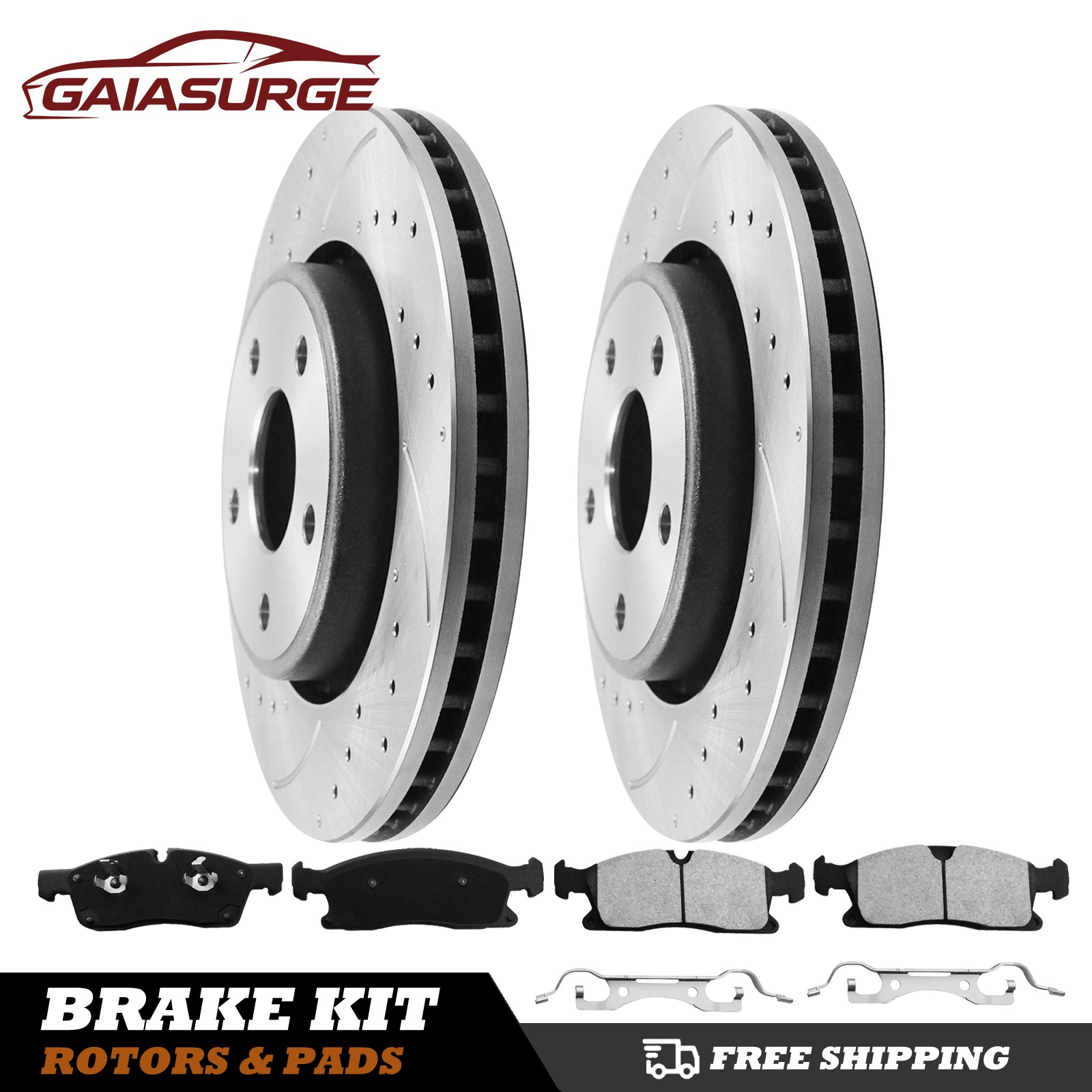 330mm Front Disc Rotor Brake Pad for Jeep Grand Cherokee 2012-2020 Dodge Durango