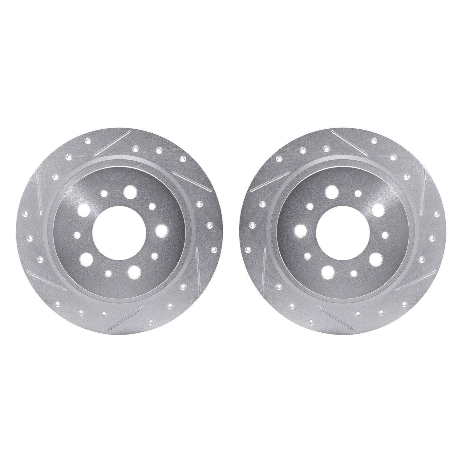 For Volvo S90 97-98 R1 Concepts Drilled & Slotted Rear Brake Rotor Set
