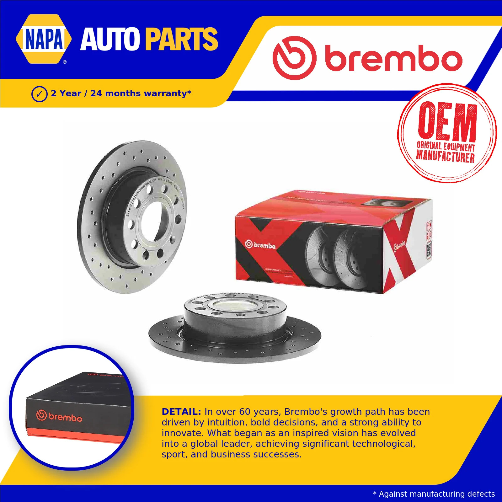 2x Brake Discs Pair fits VW BEETLE 5C Rear 11 to 19 253mm Set Brembo 1K0615601AB