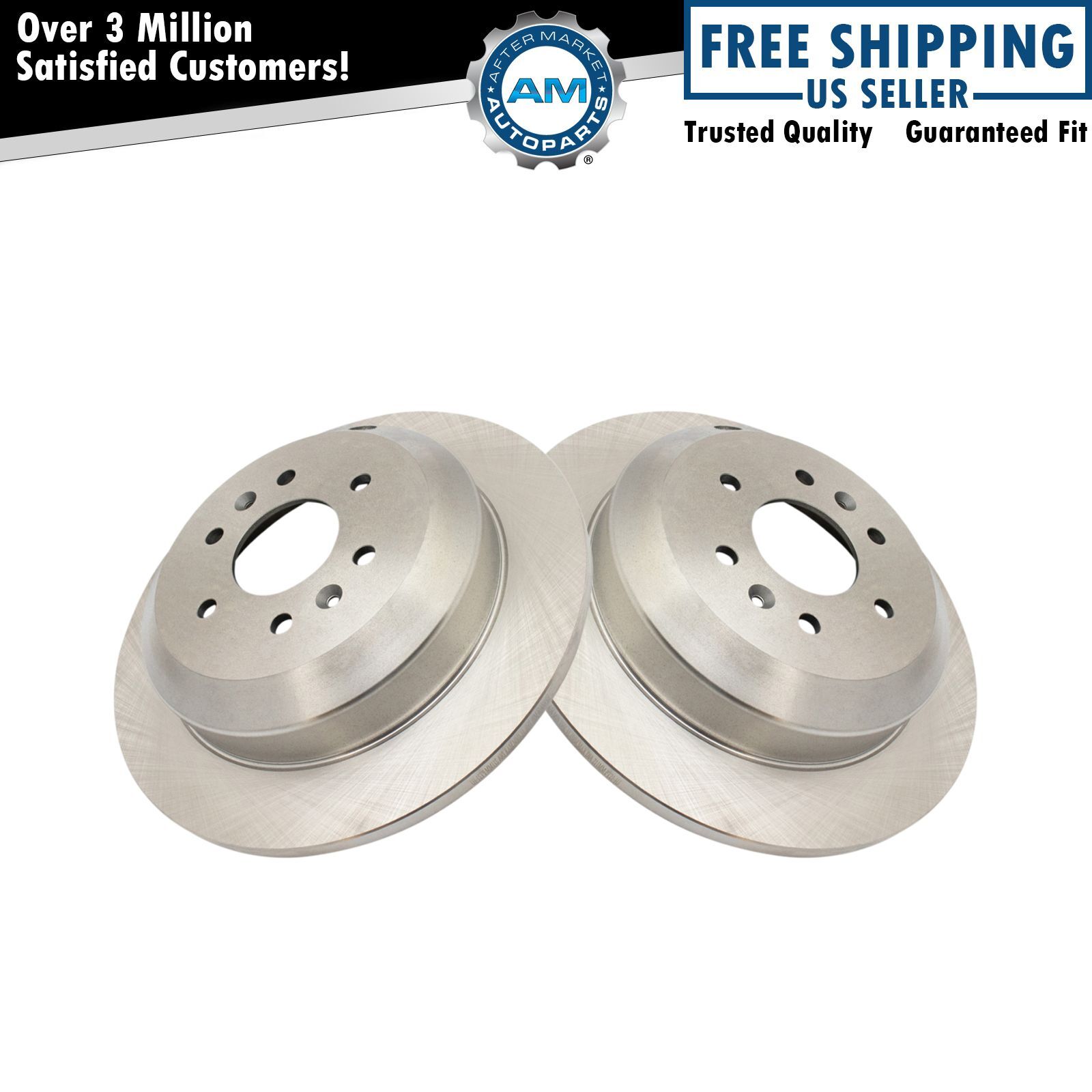 Rear Brake Rotors Set Solid For 2009 Kia Borrego