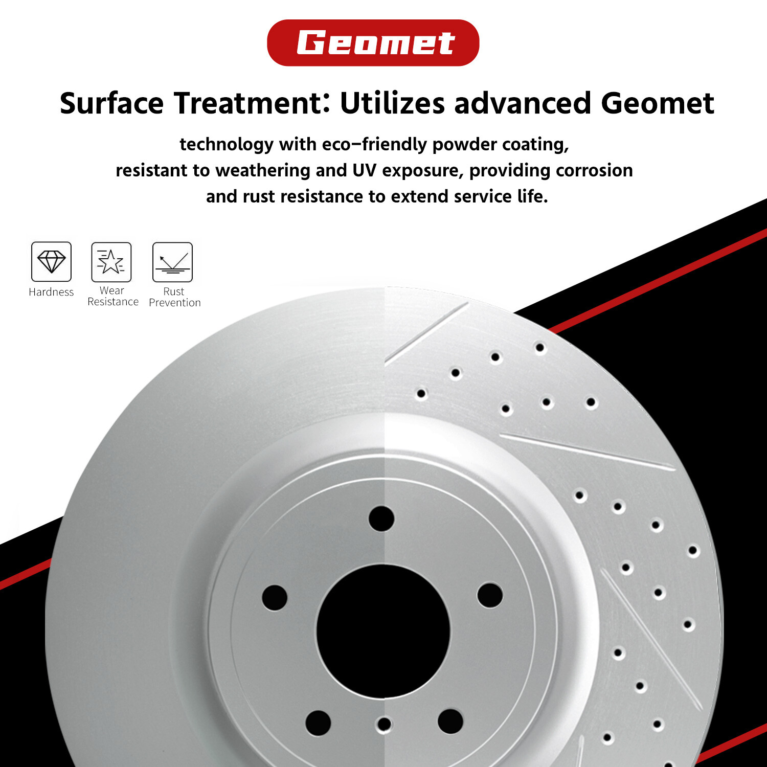 Front Drilled Rotors Brake Pads for 2005 2006 2007 2008 2009 2010 Ford Escape