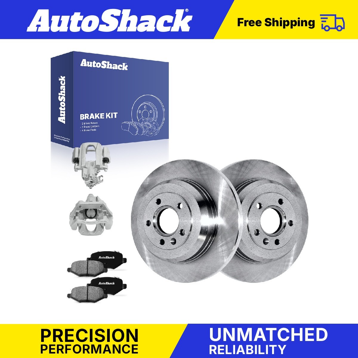 Rear Brake Rotors Ceramic Pads Calipers for Ford, Taurus 2010-2012