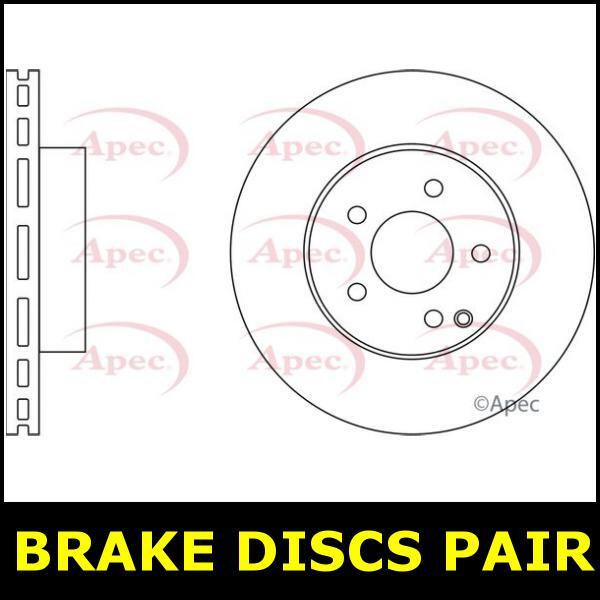 Brake Discs Pair Front FOR MERCEDES W204 204bhp 1.8 C250 09->14 CHOICE2/2 Apec