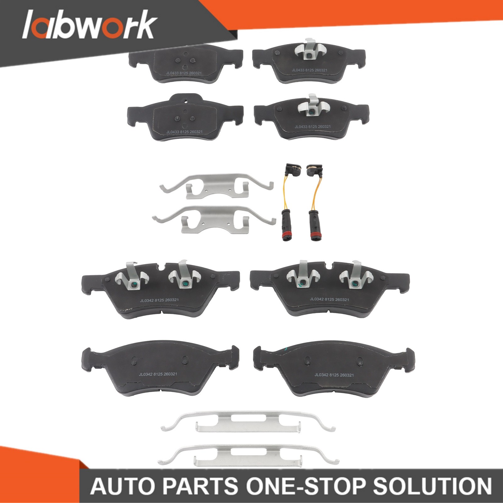 Labwork Front & Rear Drilled Brake Rotors & Ceramic Pads For Mercedes-BenzW164