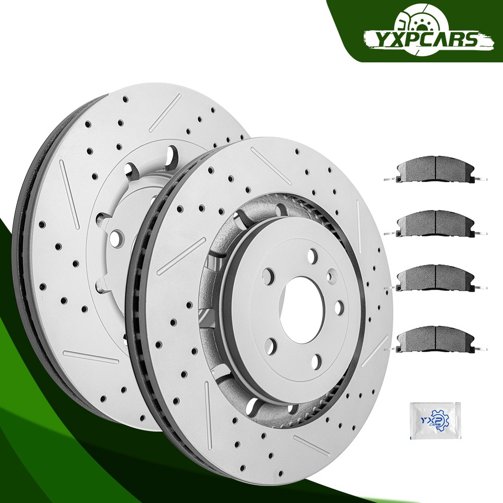 352mm Front Disc Rotors Ceramic Brake Pad for Ford Explorer w/ Heavy Duty Brakes