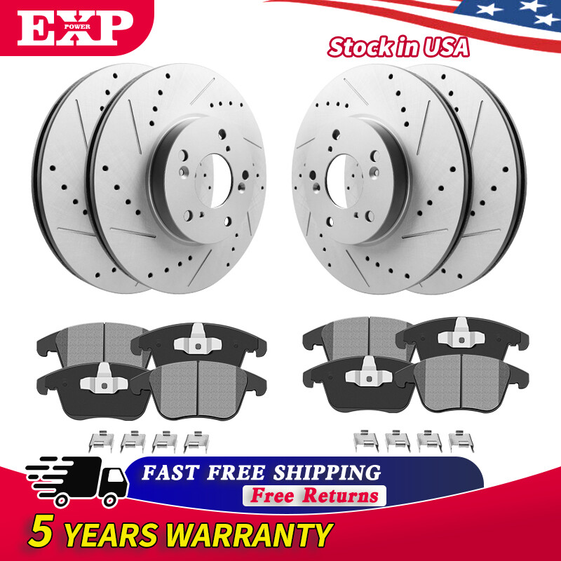 6 Lugs Front + Rear Disc Rotors Ceramic Brake Pads for 2012 – 2020 Ford F-150