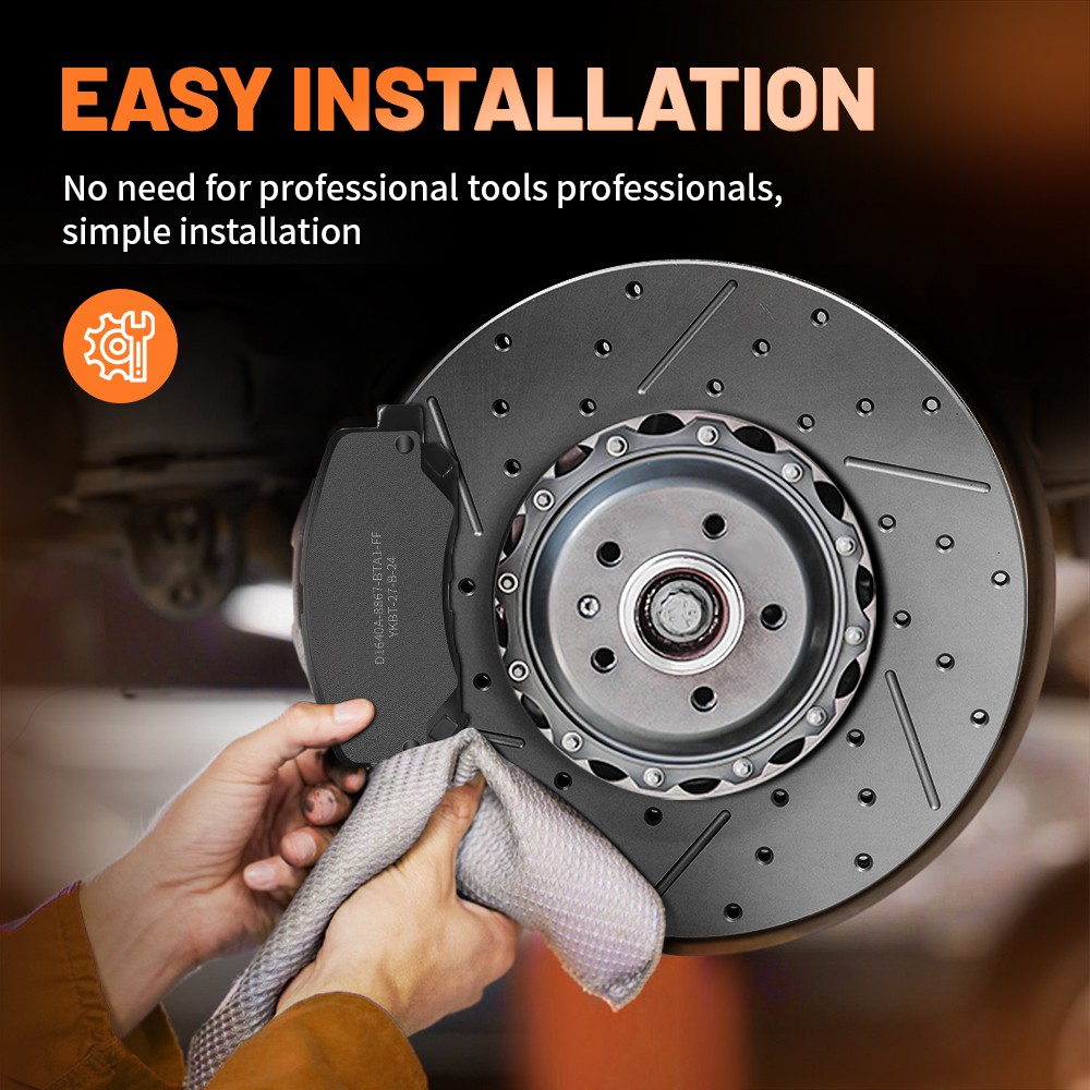 Front Drilled & Slotted Disc Rotors Ceramic Brake Pads for INFINITI Q50 Q60 QX50