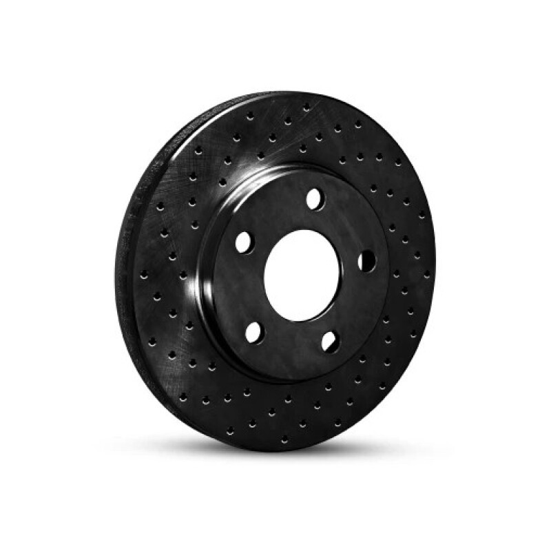 R1 for 13-15 Subaru BRZ Rear Right Drilled Black Brake Rotor