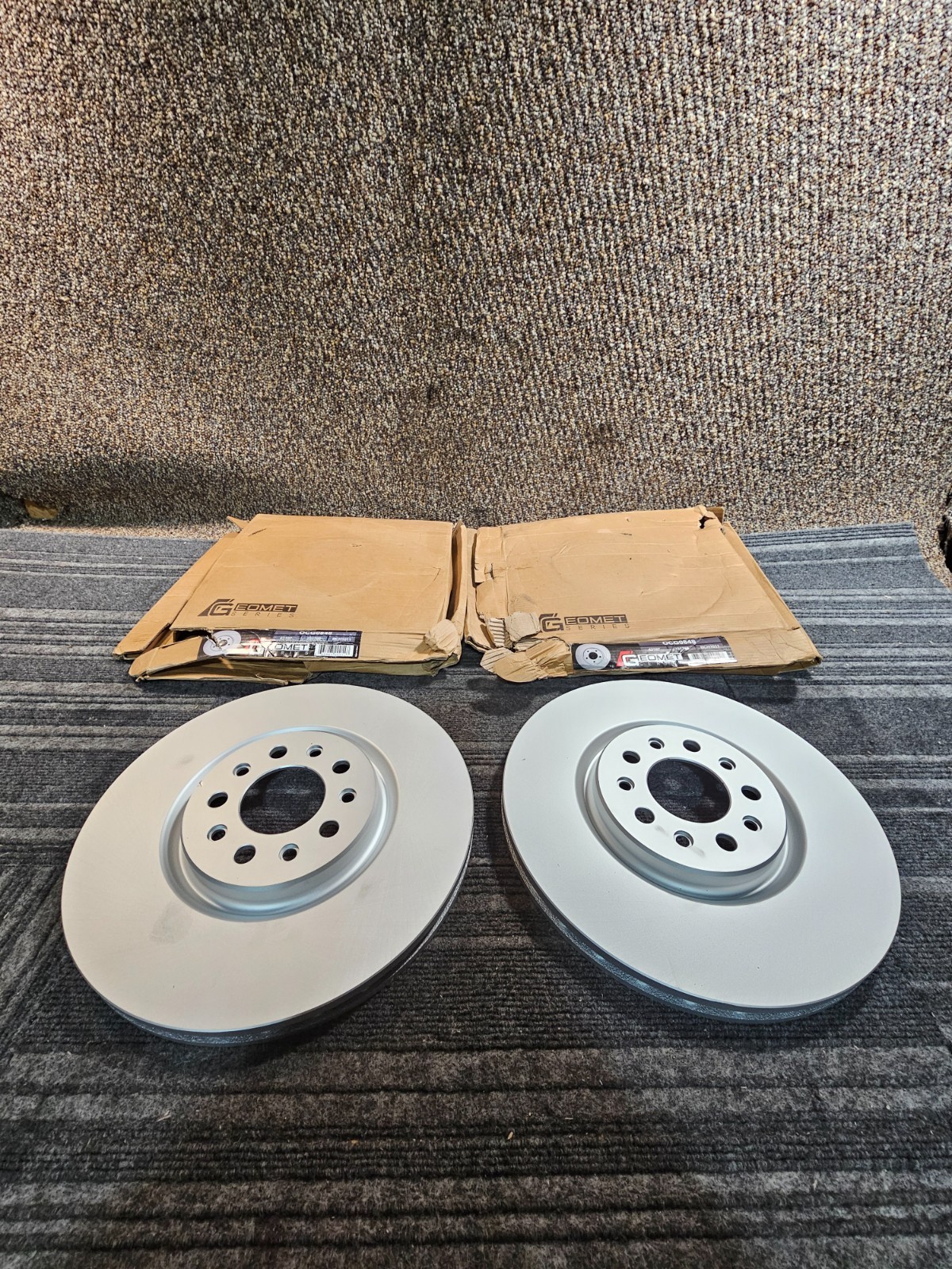(QTY 2) Geomet OCG0848 Brake Rotor for 15-17 Chrysler 200 14-23 Jeep Cherokee
