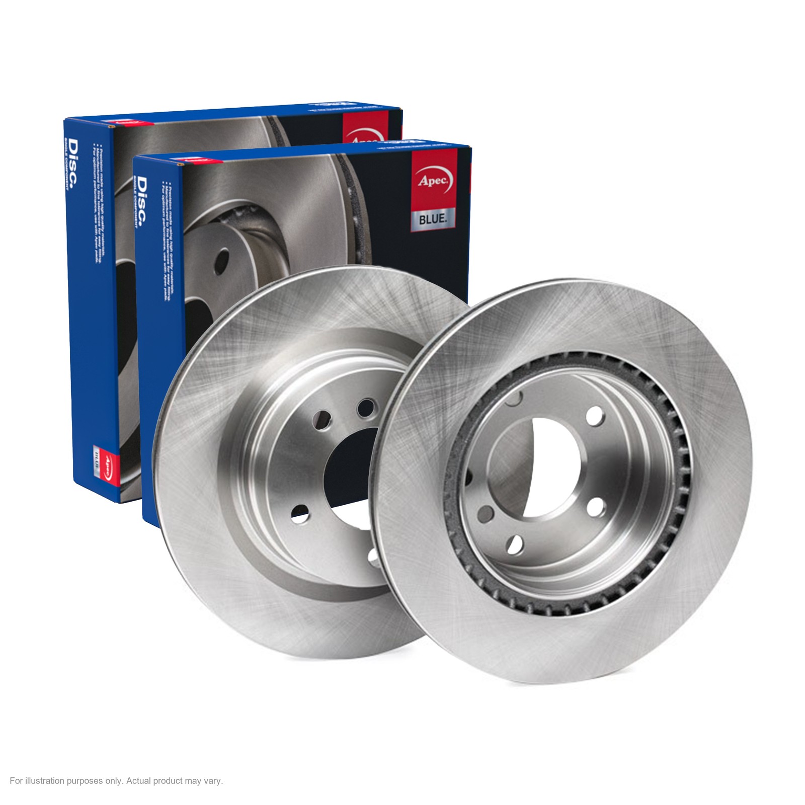2x APEC Rear Brake Discs Fits BMW 2 Coupe (F22, F87) 2 140kW/190HP/1995cc
