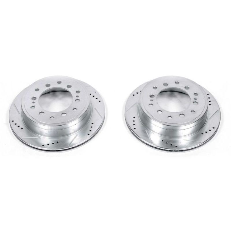 Power Stop JBR1396XPR Rear Evolution Drilled & Slotted Rotors – Fits Lexus