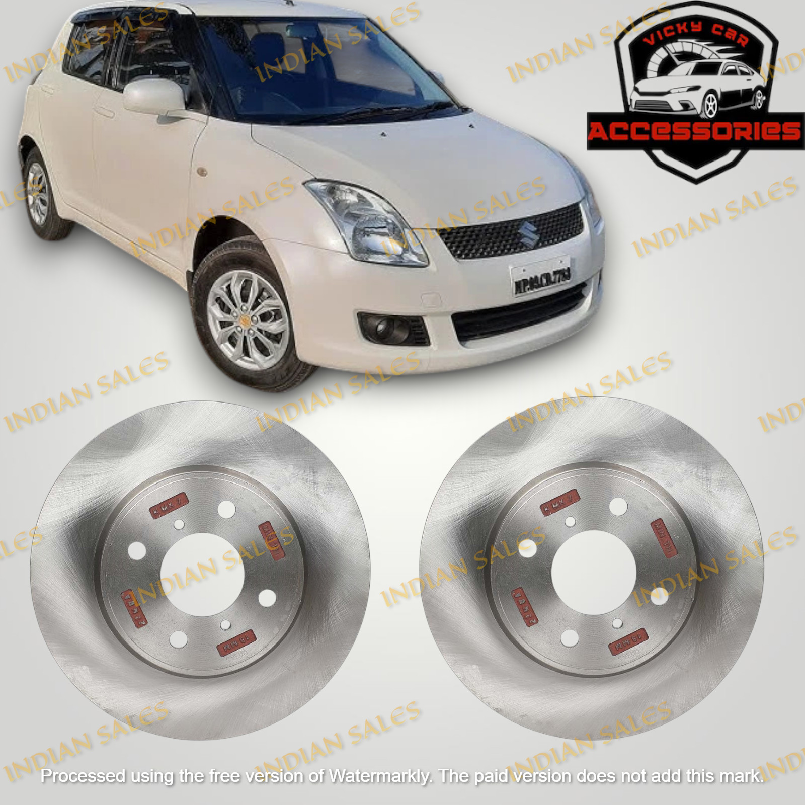 New Oem Front Brake Disc Set LH & RH Fit For Suzuki Swift 1.5,1.6L 2008-13 Model