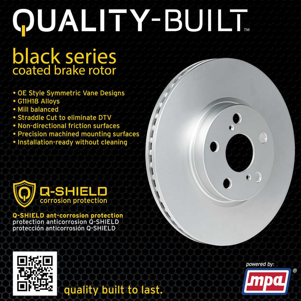 Disc Brake Rotor-Black Series Coated Rotor Quality-Built BR34210G