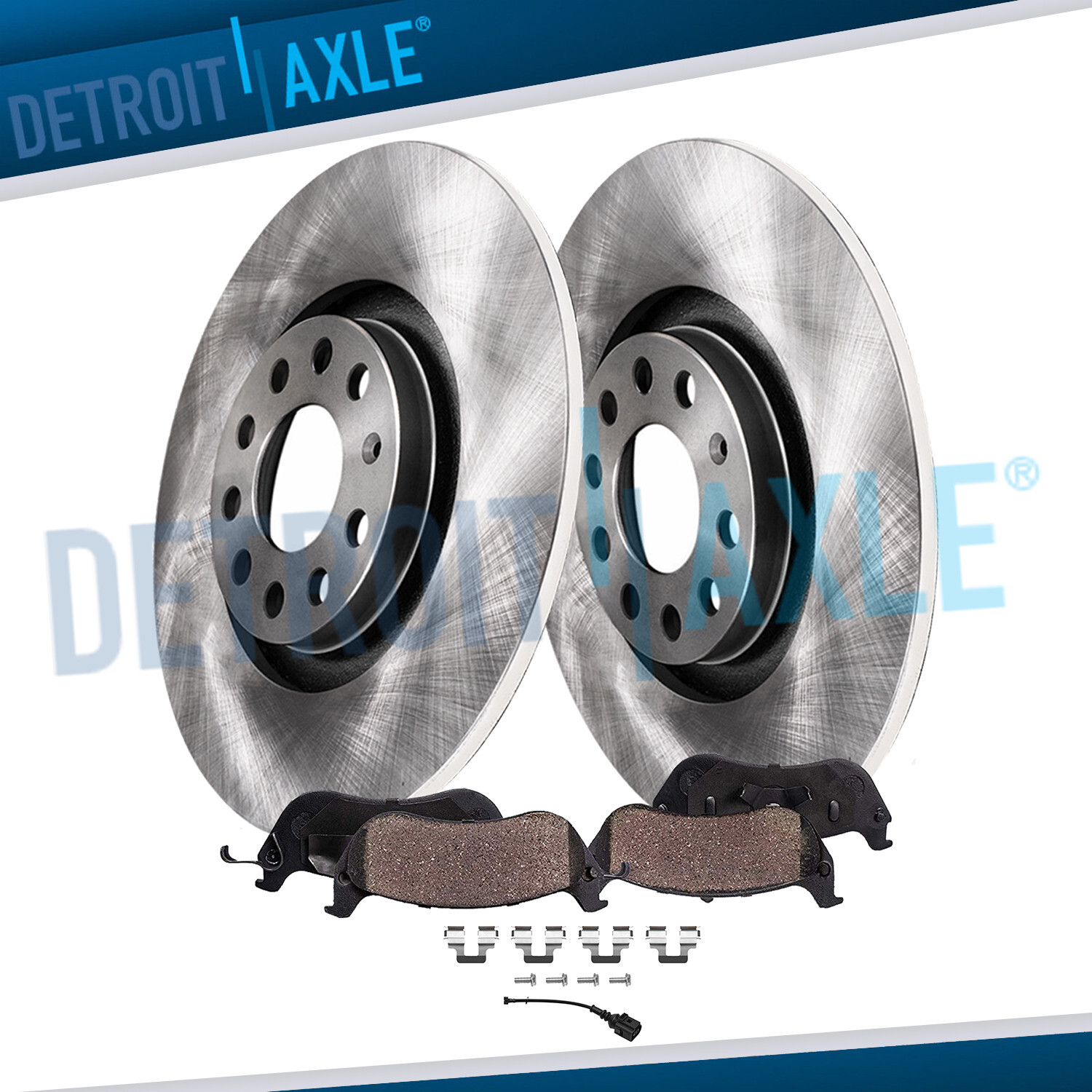 260mm Rear Disc Drilled Rotors Ceramic Brake Pads Kit for Volkswagen Golf Rabbit