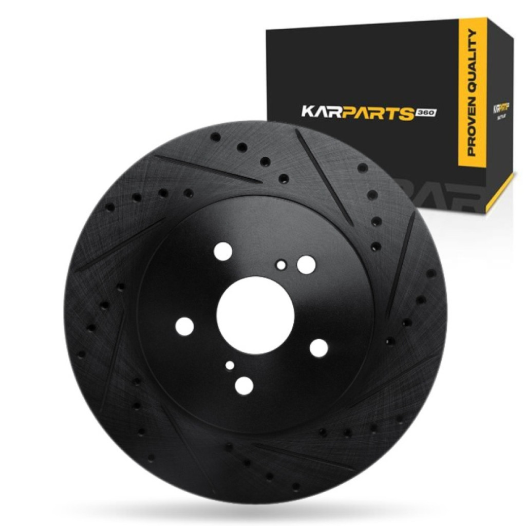 For Toyota Highlander 2006 2007 Brake Rotor | Black | 12.56 in. Outside Diameter