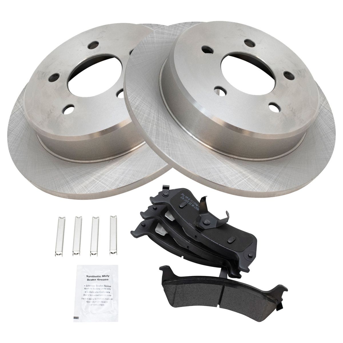 TRQ Rear Posi Semi Metallic Brake Pads And Rotors Kit for Ford Mercury