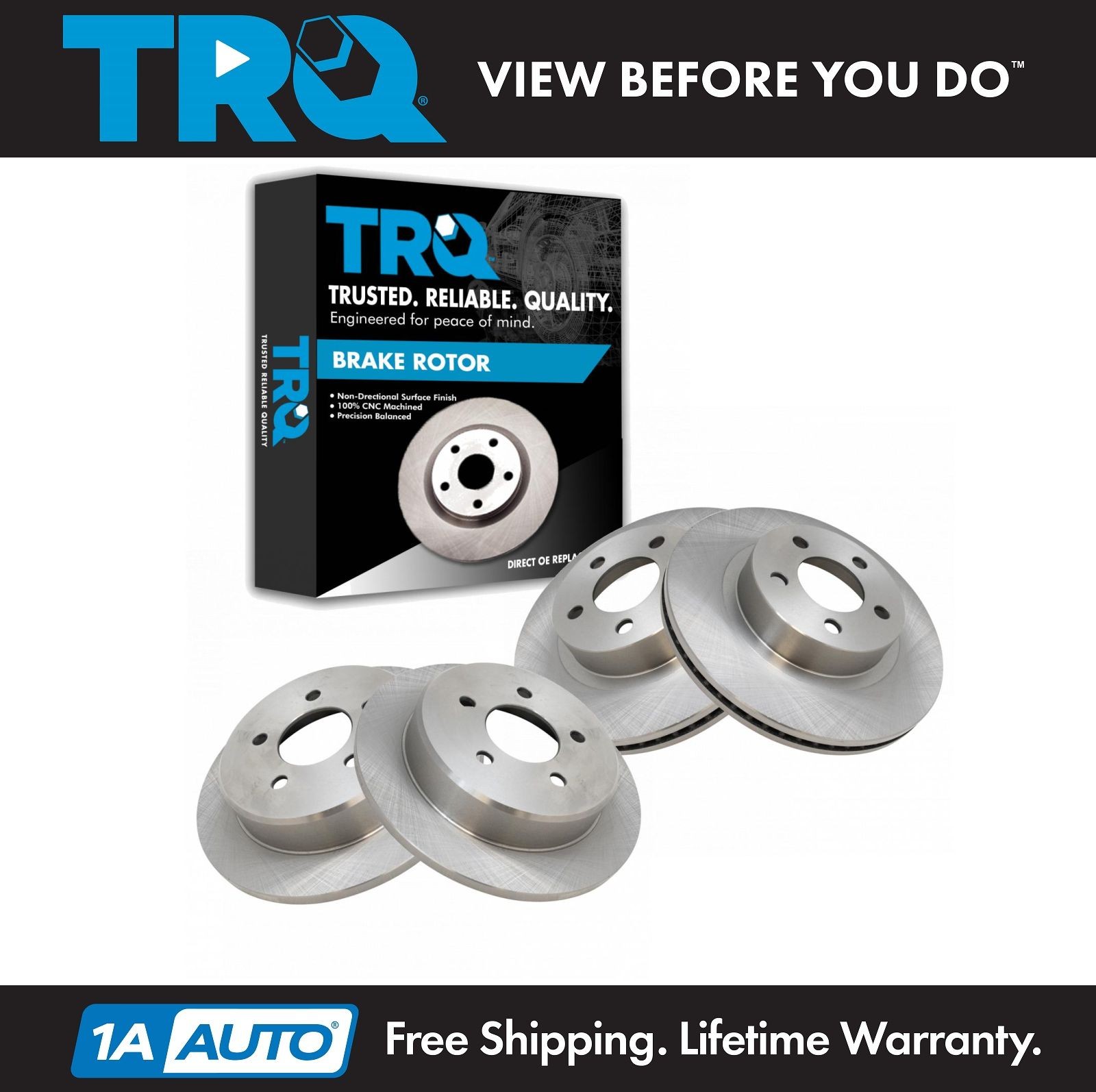 TRQ Front & Rear Brake Rotors Set For 2001-2002 Ford Explorer Sport