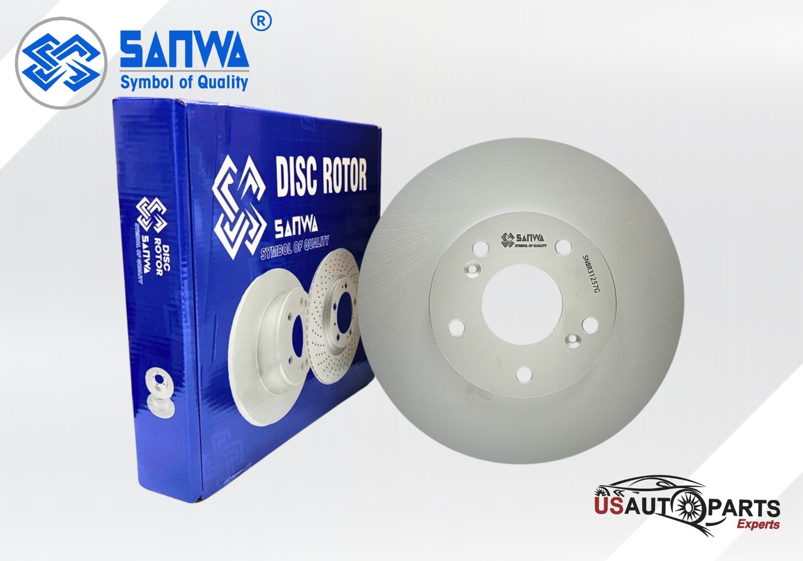 SANWA FRONT BRAKE ROTOR VENTED & COATED GEOMET 282 mm FOR HONDA ACURA CSX 98-21