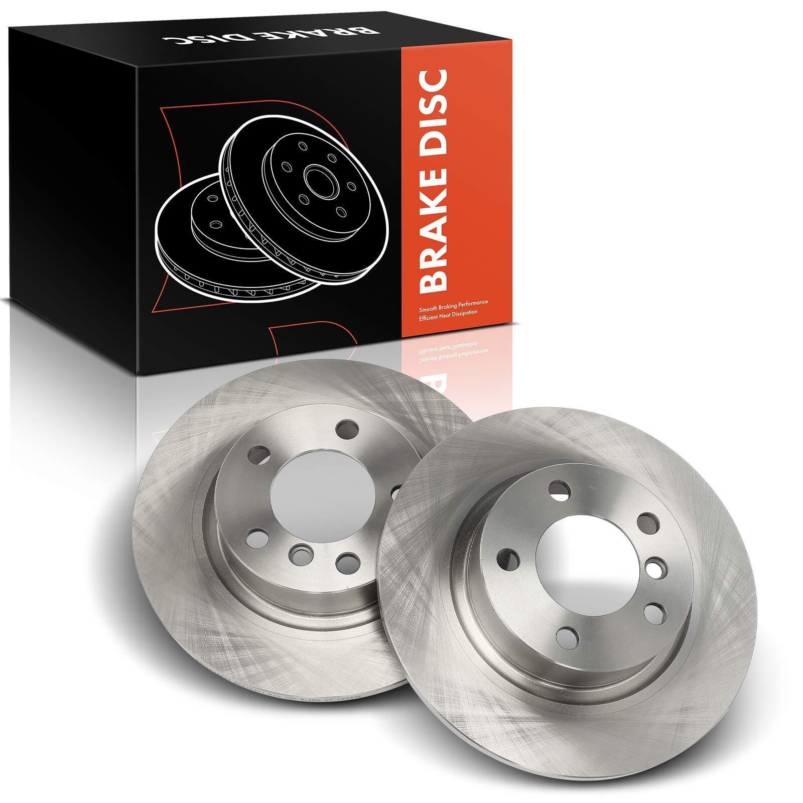 2x Rear Left & Right Disc Brake Rotors for Mini Cooper Paceman 2013-2016 L4 1.6L