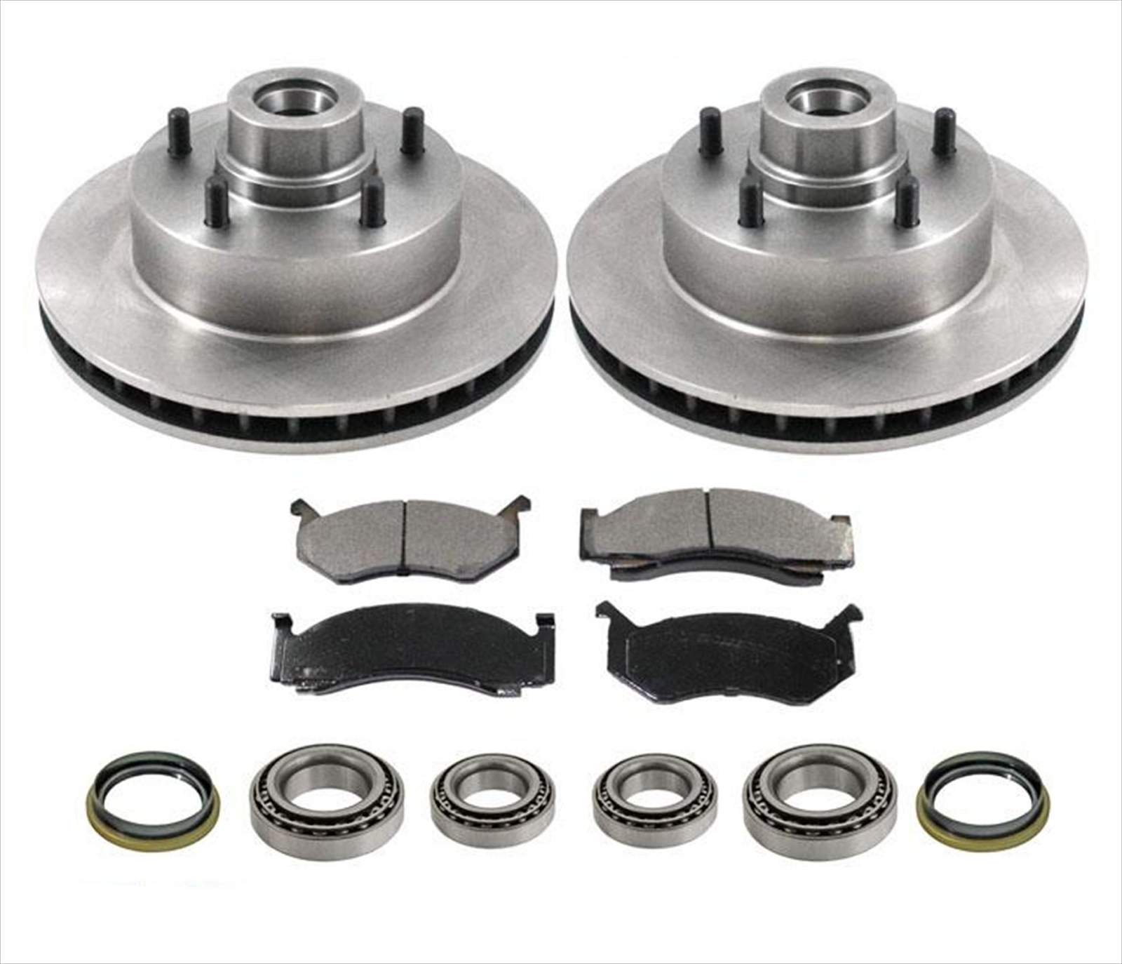 For 85-97 B1500 Vans With Rear ABS Braking System Brake Rotors Pads Bearings
