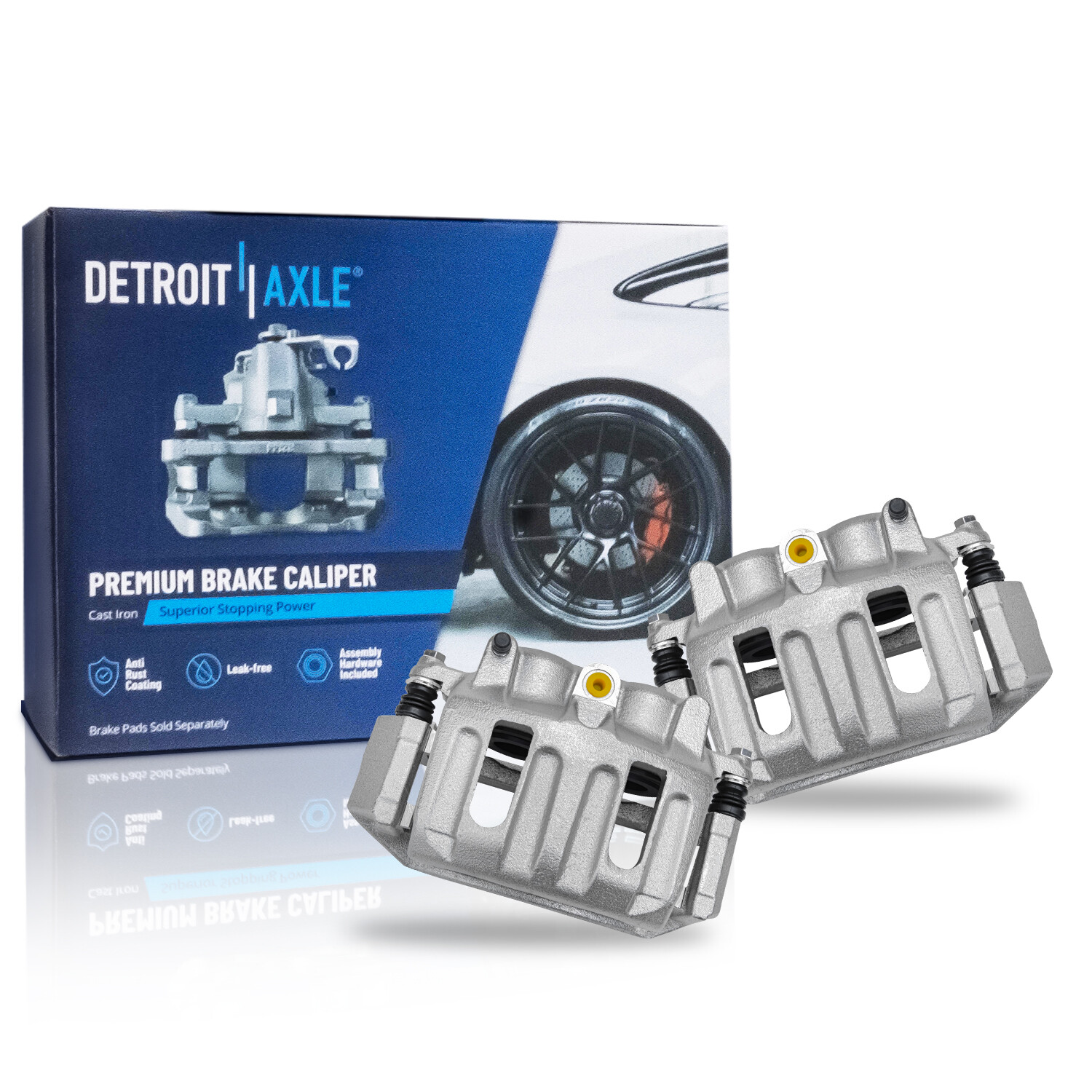 4WD Front Disc Rotors & Calipers Ceramic Brake Pads for 1997 – 2003 Ford F-150