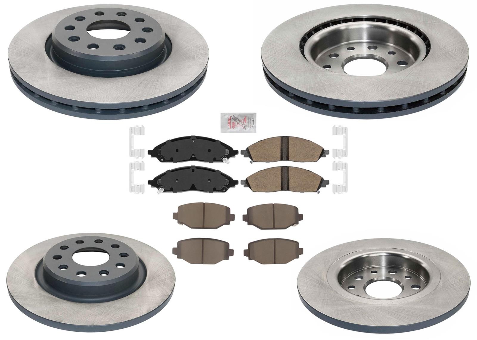 For Jeep Grand Cherokee 22-24 Standard Brake Coated Disc Brake Rotors & Pads