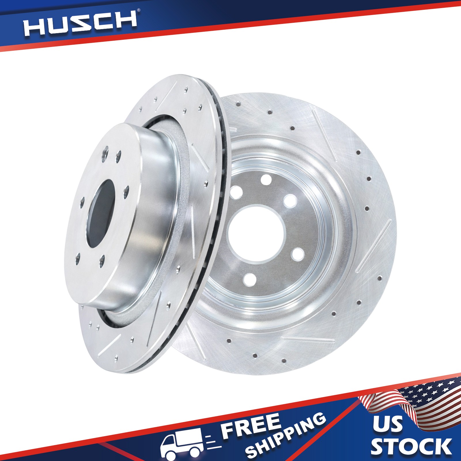Rear Brake Rotors DRILLED SLOTTED PLATED BRAKE for 2007-2013 Infiniti 6-LUGS