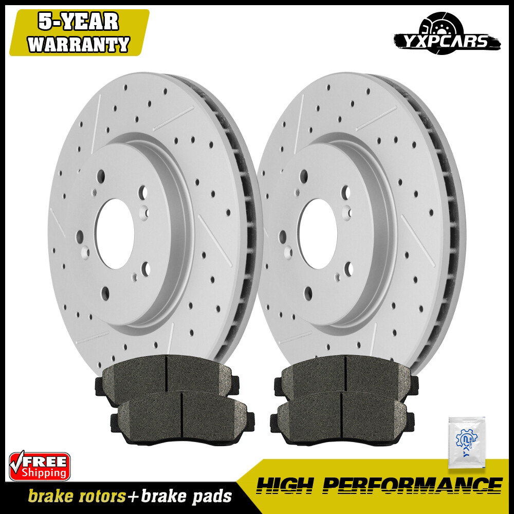 Front Rotors + Ceramic Brake Pads for 2007 – 2016 Honda CR-V Crosstour Acura